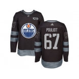 Men's Edmonton Oilers #67 Benoit Pouliot Black 1917-2017 100th Anniversary Stitched NHL Jersey