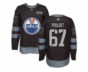 Men's Edmonton Oilers #67 Benoit Pouliot Black 1917-2017 100th Anniversary Stitched NHL Jersey