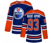 Men's Edmonton Oilers #93 Ryan Nugent-Hopkins Royal Alternate Stitched Hockey Jersey