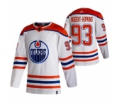 Men's Edmonton Oilers #93 Ryan Nugent-Hopkins White 2020-21 Reverse Retro Alternate Hockey Jersey