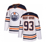 Men's Edmonton Oilers #93 Ryan Nugent-Hopkins White Road Stitched Hockey Jersey