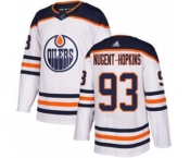 Men's Edmonton Oilers #93 Ryan Nugent-Hopkins White Road Stitched Hockey Jersey