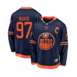 Men's Edmonton Oilers #97 Connor McDavid Authentic Navy Blue Alternate Fanatics Branded Breakaway Hockey Jersey