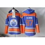 Men's Edmonton Oilers #97 Connor McDavid Orange Sawyer Hooded Sweatshirt Stitched NHL Jersey