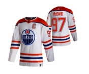 Men's Edmonton Oilers #97 Connor McDavid White 2020-21 Reverse Retro Alternate Hockey Jersey