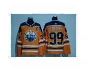 Men's Edmonton Oilers #99 Wayne Gretzky Orange 2017-2018 adidas Hockey Stitched NHL Jersey