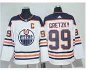 Men's Edmonton Oilers #99 Wayne Gretzky White Road Stitched Hockey Jersey