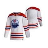 Men's Edmonton Oilers Blank White 2020-21 Reverse Retro Alternate Hockey Jersey