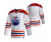 Men's Edmonton Oilers Blank White 2020-21 Reverse Retro Alternate Hockey Jersey