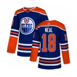 Men's Oilers #18 James Neal Royal Alternate Authentic Stitched Hockey Jersey