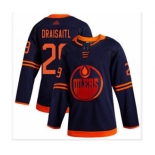 Men's Oilers #29 Leon Draisaitl Navy Alternate Authentic Stitched Hockey Jersey