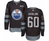 Men's Oilers #60 Markus Granlund Black 1917-2017 100th Anniversary Stitched Hockey Jersey