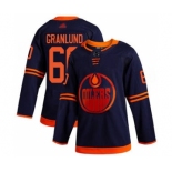 Men's Oilers #60 Markus Granlund Navy Alternate Authentic Stitched Hockey Jersey