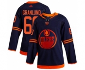 Men's Oilers #60 Markus Granlund Navy Alternate Authentic Stitched Hockey Jersey