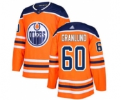 Men's Oilers #60 Markus Granlund Orange Home Authentic Stitched Hockey Jersey