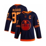 Men's Oilers #97 Connor McDavid Navy Alternate Authentic Stitched Hockey Jersey