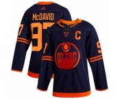 Men's Oilers #97 Connor McDavid Navy Alternate Authentic Stitched Hockey Jersey