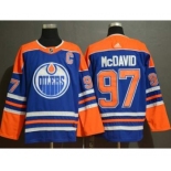 Men's Oilers #97 Connor McDavid Royal Stitched Hockey Hockey Jersey