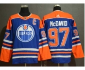 Men's Oilers #97 Connor McDavid Royal Stitched Hockey Hockey Jersey