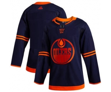 Men's Oilers Blank Navy Alternate Authentic Stitched Hockey Jersey