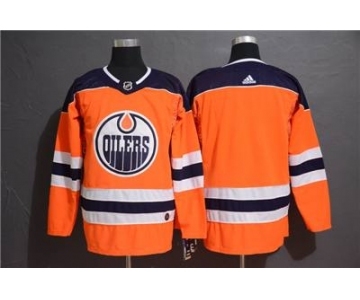 Men's Oilers Blank Orange Stitched Hockey Hockey Jersey