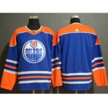 Men's Oilers Blank Royal Stitched Hockey Hockey Jersey