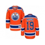 Men's Reebok Edmonton Oilers #19 Patrick Maroon Authentic Orange Third NHL Jersey