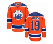 Men's Reebok Edmonton Oilers #19 Patrick Maroon Authentic Orange Third NHL Jersey