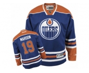 Men's Reebok Edmonton Oilers #19 Patrick Maroon Authentic Royal Blue Home NHL Jersey