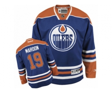 Men's Reebok Edmonton Oilers #19 Patrick Maroon Authentic Royal Blue Home NHL Jersey