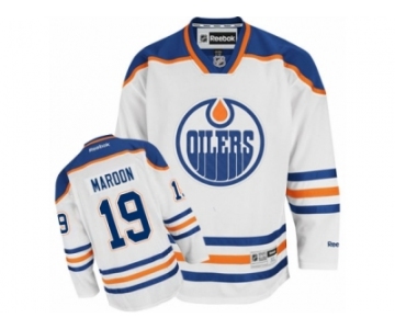 Men's Reebok Edmonton Oilers #19 Patrick Maroon Authentic White Away NHL Jersey