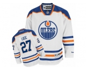 Men's Reebok Edmonton Oilers #27 Milan Lucic Premier White Away NHL Jersey