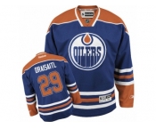 Men's Reebok Edmonton Oilers #29 Leon Draisaitl Authentic Royal Blue Home NHL Jersey