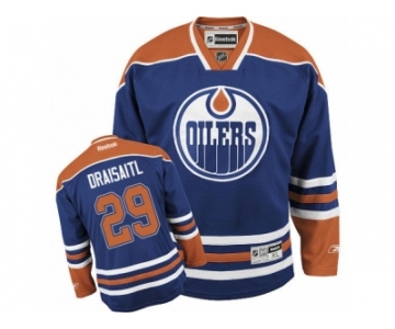 Men's Reebok Edmonton Oilers #29 Leon Draisaitl Authentic Royal Blue Home NHL Jersey