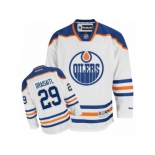 Men's Reebok Edmonton Oilers #29 Leon Draisaitl Authentic White Away NHL Jersey