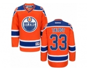 Men's Reebok Edmonton Oilers #33 Cam Talbot Authentic Orange Third NHL Jersey