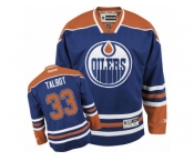 Men's Reebok Edmonton Oilers #33 Cam Talbot Authentic Royal Blue Home NHL Jersey