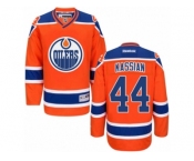 Men's Reebok Edmonton Oilers #44 Zack Kassian Authentic Orange Third NHL Jersey