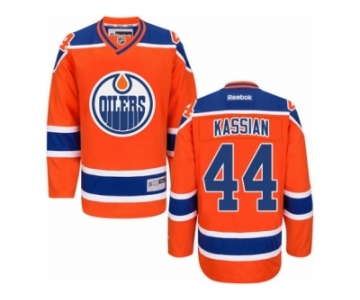 Men's Reebok Edmonton Oilers #44 Zack Kassian Authentic Orange Third NHL Jersey