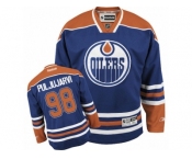 Men's Reebok Edmonton Oilers #98 Jesse Puljujarvi Authentic Royal Blue Home NHL Jersey