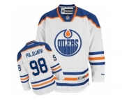 Men's Reebok Edmonton Oilers #98 Jesse Puljujarvi Authentic White Away NHL Jersey