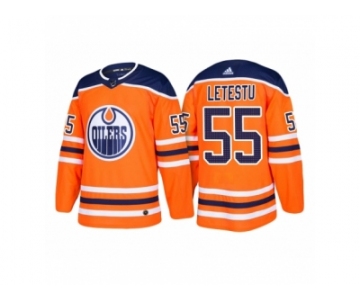 Men's adidas Mark Letestu Edmonton Oilers #55 Orange 2018 New Season Team Home Jersey