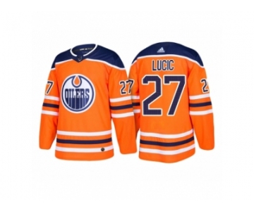 Men's adidas Milan Lucic Edmonton Oilers #27 Orange 2018 New Season Team Home Jersey