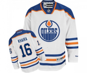 Reebok Edmonton Oilers #16 Jujhar Khaira Authentic White Away NHL Jersey