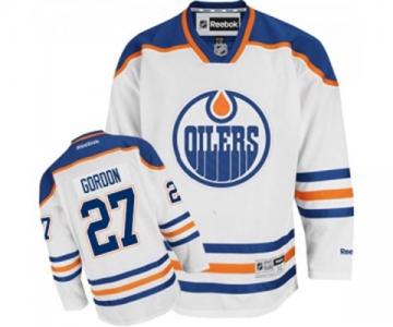 Reebok Edmonton Oilers #27 Boyd Gordon Authentic White Away NHL Jersey