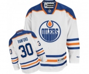 Reebok Edmonton Oilers #30 Bill Ranford Authentic White Away NHL Jersey