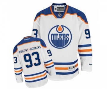 Reebok Edmonton Oilers #93 Ryan Nugent-Hopkins Authentic White Away NHL Jersey