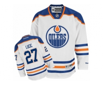 Youth Reebok Edmonton Oilers #27 Milan Lucic Authentic White Away NHL Jersey