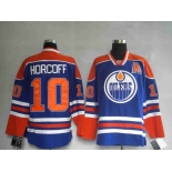 nhl edmonton oilers #10 horcoff lt.blue