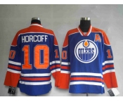 nhl edmonton oilers #10 horcoff lt.blue